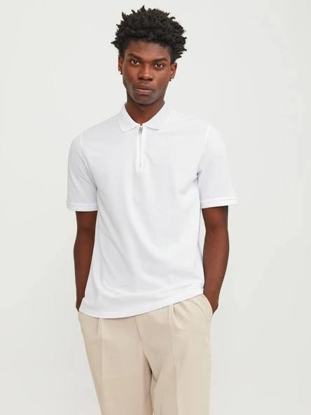 Jack & Jones Jjemac Zip Ss Polo Sn Erkek T-Shirt ürün görseli 1