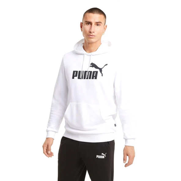 Puma ESS Big Logo Hoodie TR Puma White Erkek Sweatshirt