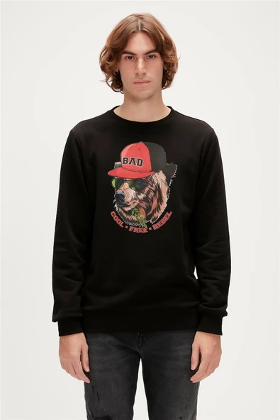 Bad Bear Rebel Crewneck Erkek Sweatshirt - Resim 2