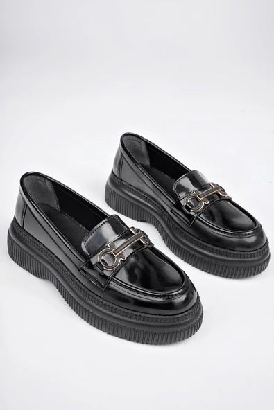 Muggo PEGULA Garantili Kadın Loafer Kalın Taban Günlük Casual Rahat Ayakkabı - 10