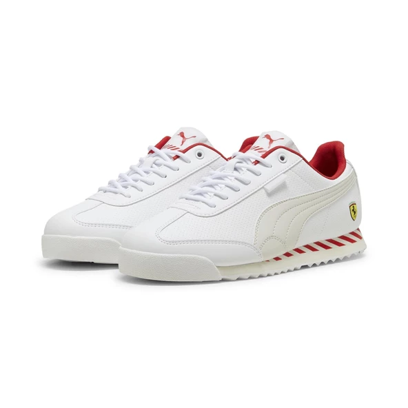 Puma Ferrari Roma Via-PUMA White-Vapor Gray Erkek Spor Ayakkabı