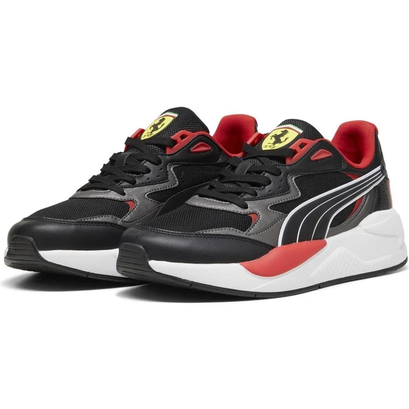 Puma Ferrari X-Ray Speed-Black-Aged Silver-RossoCorsa Erkek Spor Ayakkabı