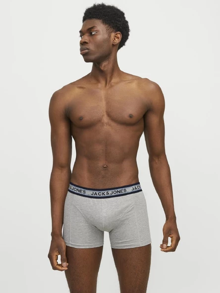 JACK JONES Erkek 3 lü Ambalajlı Pamuklu Boxer 12270759 - 3