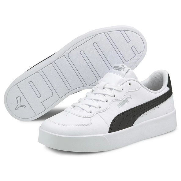 Puma Skye Clean-Puma White-Puma Black Kadın Spor Ayakkabı - 7
