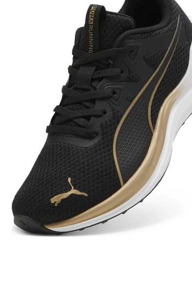 Puma Reflect Lite-PUMA Black-PUMA Gold Kadın Spor Ayakkabı - 4