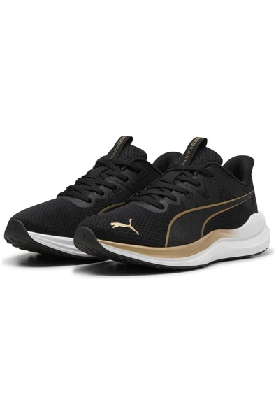 Puma Reflect Lite-PUMA Black-PUMA Gold Kadın Spor Ayakkabı - 3