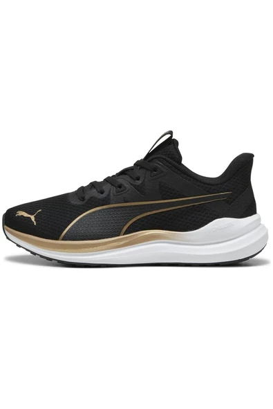 Puma Reflect Lite-PUMA Black-PUMA Gold Kadın Spor Ayakkabı