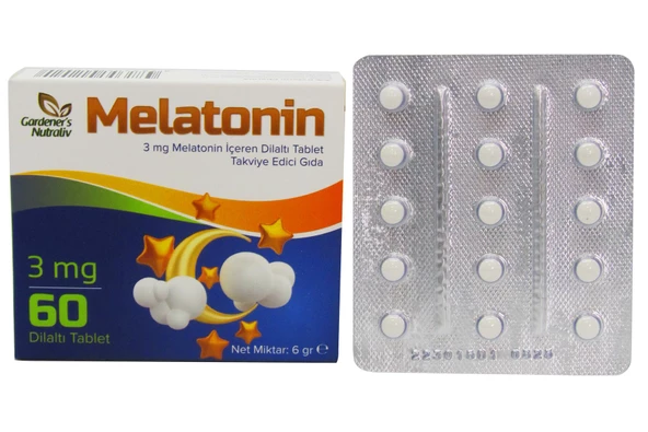 Gardener's Nutraliv 3 Mg. Dilaltı Melatonin 60 Tablet - Resim 3