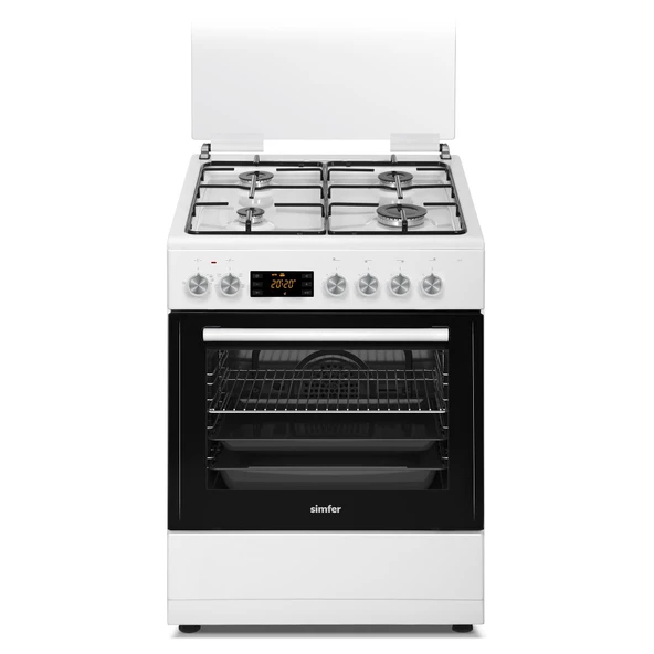Simfer 1223 Beyaz 4 Gözü Gazlı Multi Turbo Fırın - Resim 4
