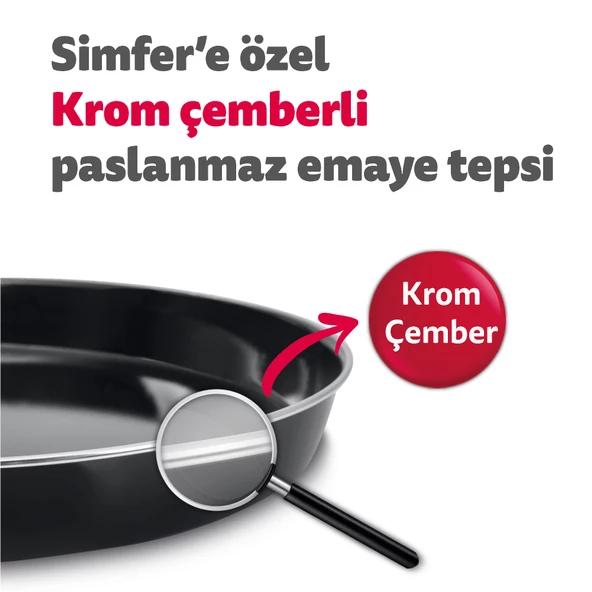 Simfer 7003 İnox Gri 70 Litre Turbo Midi/Mini Fırın - 9