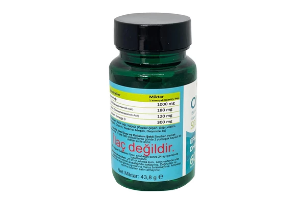 Omega 3 Balık yağı fish oil 500 mg 60 adet Softjel Yumuşak Kapsül takviye gıda EPA DHA - 4