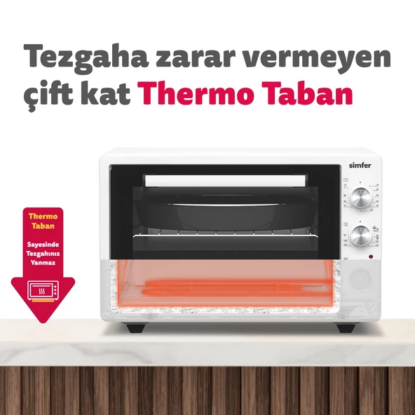 Simfer 4242 Beyaz 42 Litre Turbo Midi/Mini Fırın - 11