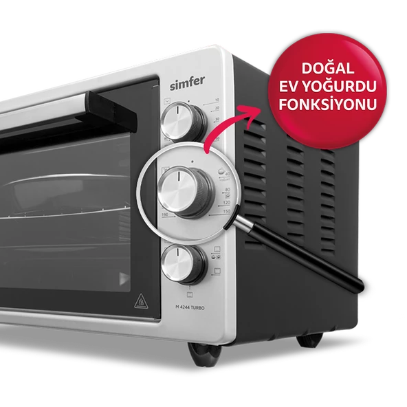 Simfer 4244 İnox Gri 42 Litre Turbo Midi/Mini Fırın - 5