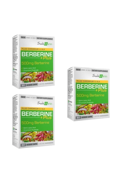 SUDA VİTAMİN BERBERİNE PLUS 30 KAPSÜL 3 ADET