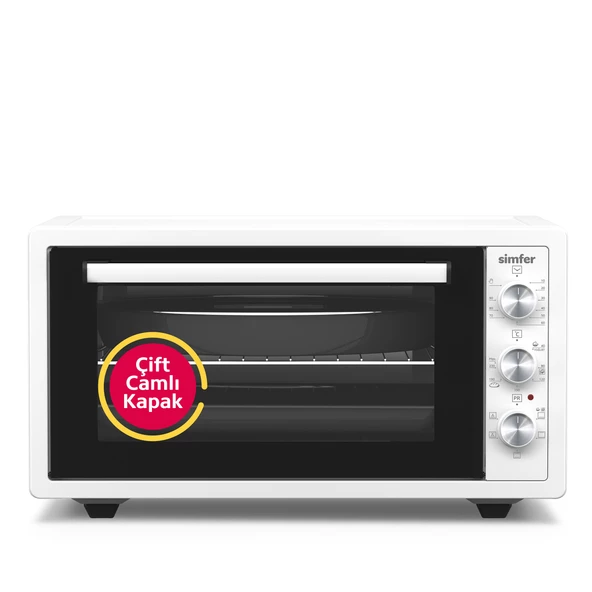 Simfer 4552 Beyaz 45 Litre Turbo Midi/Mini Fırın - 2