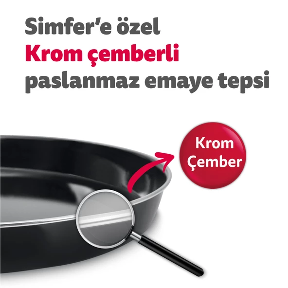 Simfer 4244 İnox Gri 42 Litre Turbo Midi/Mini Fırın - 9