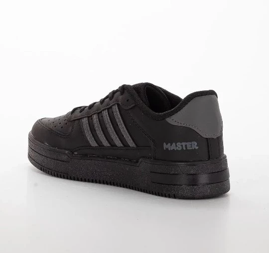 Erkek Siyah Gri Füme Detaylı Casual Yürüyüş Ayakkabısı Konforlu Düz Taban Ultra Yumuşak Sneaker - 3