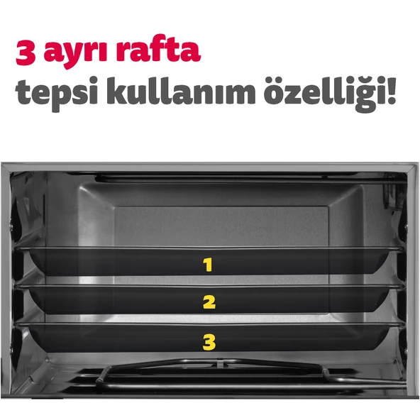 Simfer 4242 Beyaz 42 Litre Turbo Midi/Mini Fırın - 8