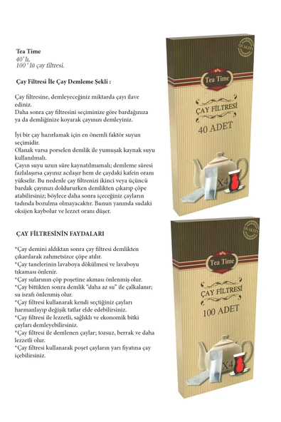 Çay Filtresi 10 Kutu 100'lü Çay Filtresi 1000 Filtre Premium Kalite - 3
