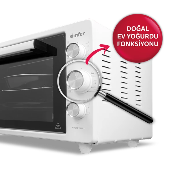 Simfer 4242 Beyaz 42 Litre Turbo Midi/Mini Fırın - 5