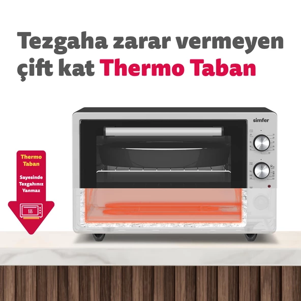 Simfer 4244 İnox Gri 42 Litre Turbo Midi/Mini Fırın - 10