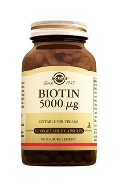 Solgar Biotin 5000 Mcg 50 Kapsül