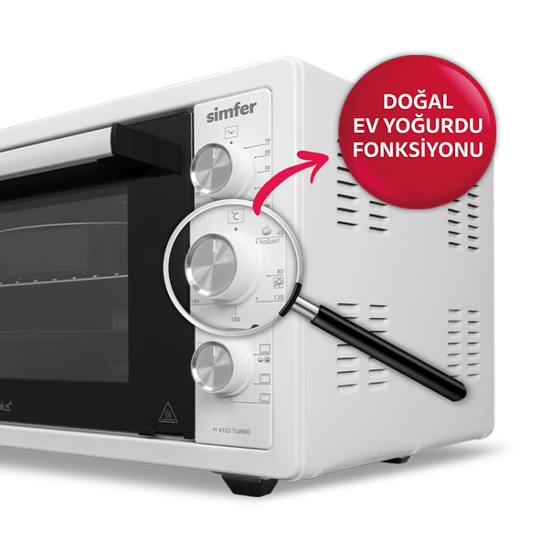 Simfer 4552 Beyaz 45 Litre Turbo Midi/Mini Fırın - 5