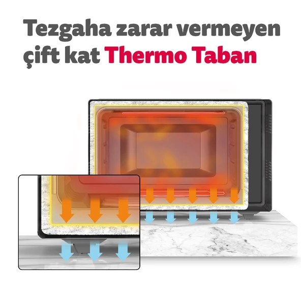 Simfer 4244 İnox Gri 42 Litre Turbo Midi/Mini Fırın - 11