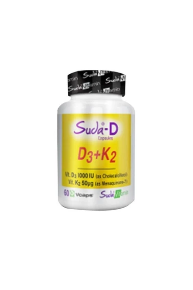 Suda-d Vitamin D3+k2 60 Veggy Kapsül