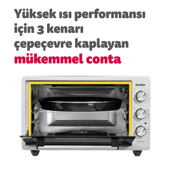 Simfer 4244 İnox Gri 42 Litre Turbo Midi/Mini Fırın - 7