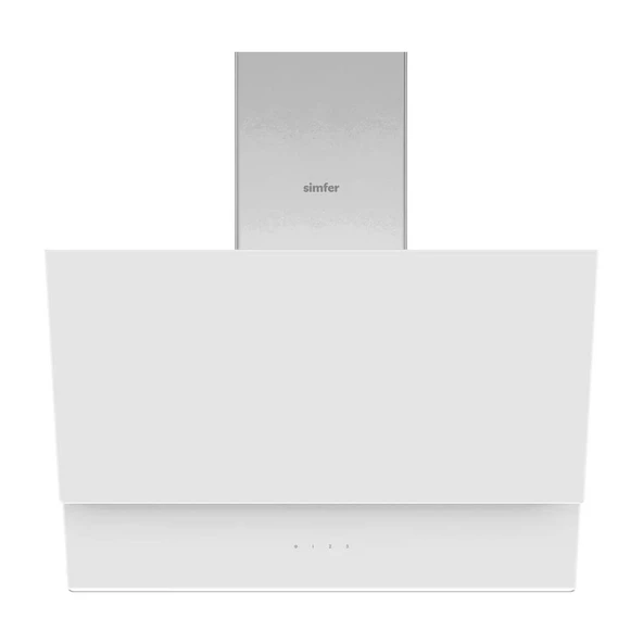 Simfer 8704 60 cm Beyaz Eğik Cam Davlumbaz - 2