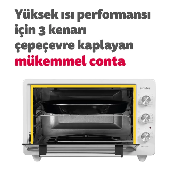 Simfer 4242 Beyaz 42 Litre Turbo Midi/Mini Fırın - 7