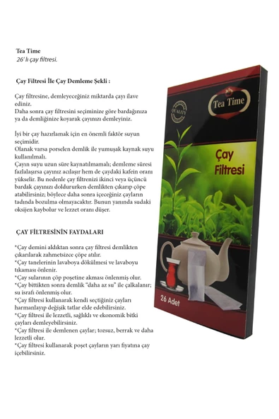 Çay Demleme Poşeti (çay Filtresi)  10 Paket  (260 Poşet) - 2