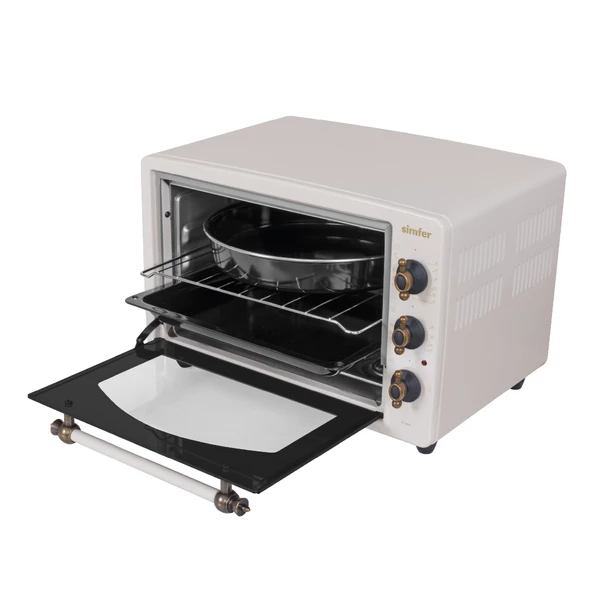 Simfer 3495 Retro Bej 34 Litre Statik Midi/Mini Fırın - 3