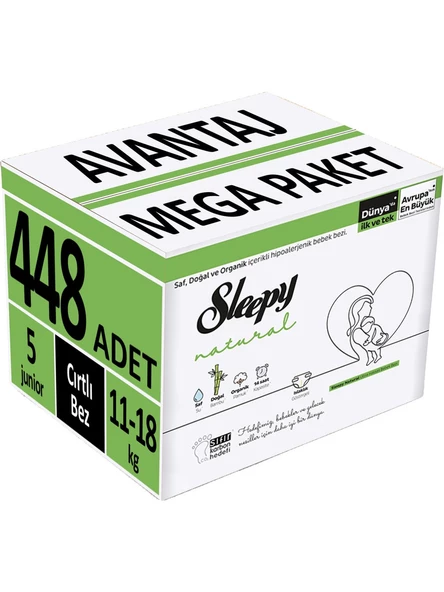 Sleepy Natural 5 Numara Junior 448'li Bebek Bezi