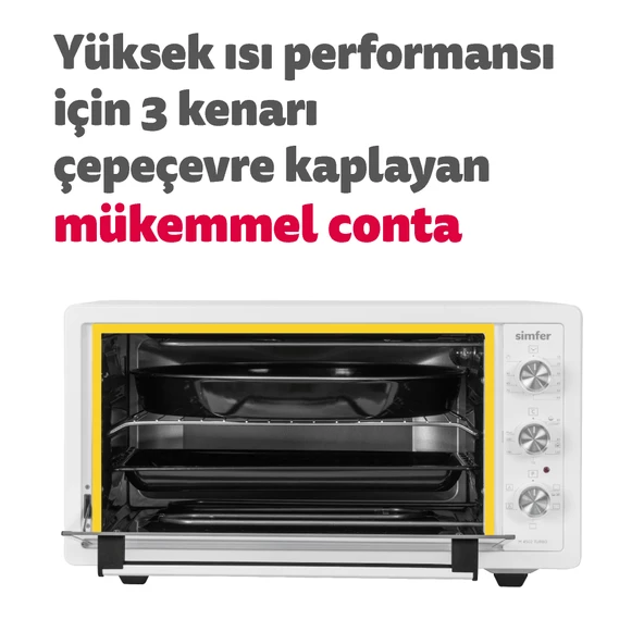 Simfer 4502 Beyaz 45 Litre Turbo Midi/Mini Fırın - 6