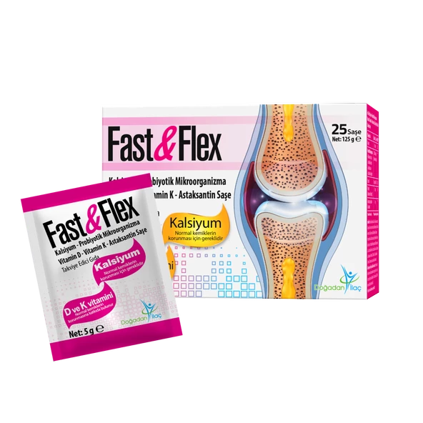 Fastflex Probiyotik D3K2 Astaksantin Kalsiyum içeren 25 Saşe - 2