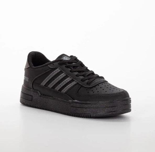Erkek Siyah Gri Füme Detaylı Casual Yürüyüş Ayakkabısı Konforlu Düz Taban Ultra Yumuşak Sneaker - 2