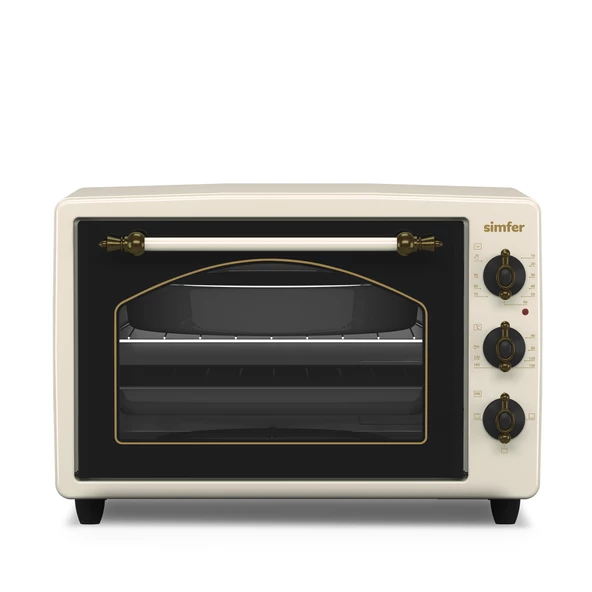 Simfer 3495 Retro Bej 34 Litre Statik Midi/Mini Fırın - 2