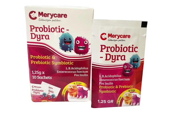 Kedi ve Köpekler için Probiyotik Dyra Prebiyotik Simbiyotik 10 Saşex1,25gr - 2