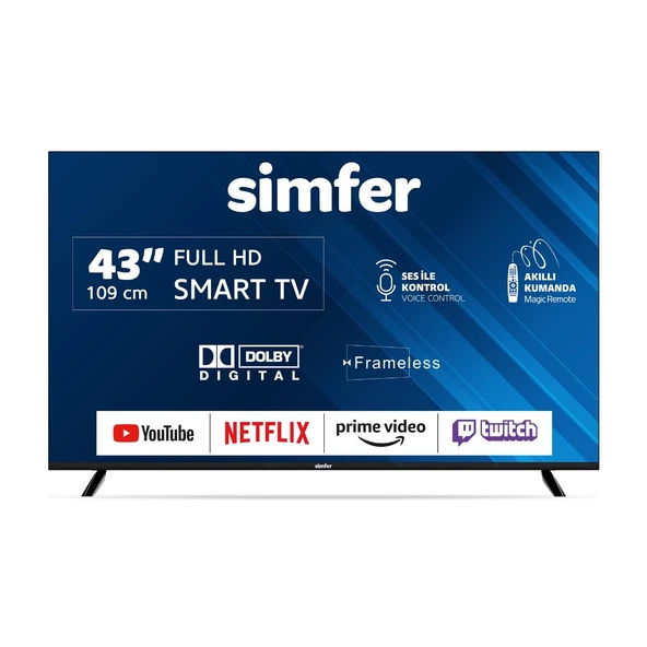 Simfer 43SFSW4M 109 Ekran 43" WebOS LED Full HD Televizyon