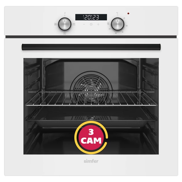 Simfer 4 Fonksiyon Trend Beyaz Power Turbo Dijital Ankastre Set (8231 Fırın + 3048 Ocak + 8722 Davlumbaz) - 2