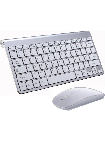 Mini Düz Sessiz Kablosuz Klavye + Mouse (Yurt Dışından) - 3