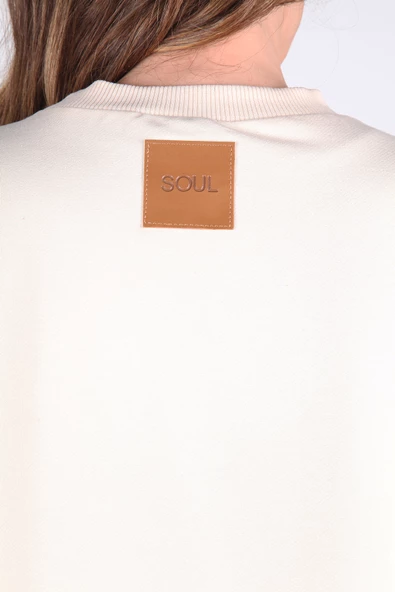 Kadın Renkli Uzun Sweatshirt Tesettür Tunik - 5