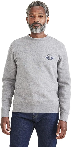 Dockers A3199-0008 Regular Fit Gri Erkek Crewneck Sweatshirt