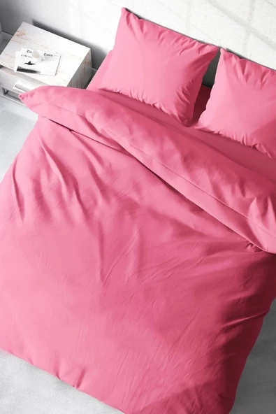 NİVEMESHOME ŞEKER PEMBE %100 PAMUK ÇİFT KİŞİLİK NEVRESİMTAKIMI - 2