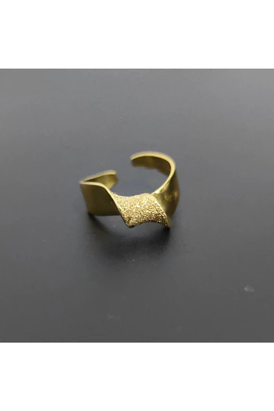 Lazerli Altın Kaplama Bijuteri Yüzük 2