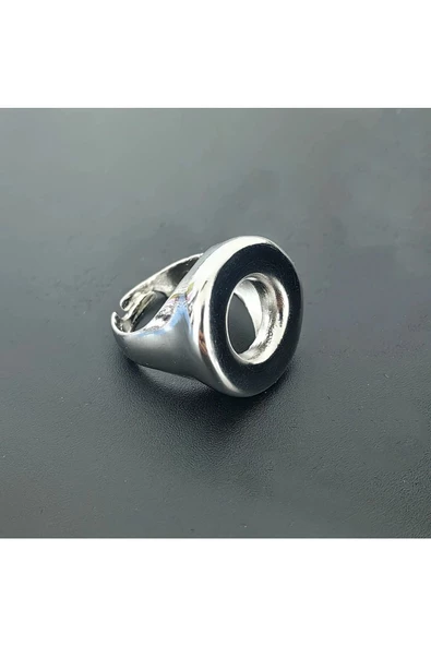 İçi Boş Halka Modeli Gümüş Kaplama Bijuteri Yüzük ürün görseli