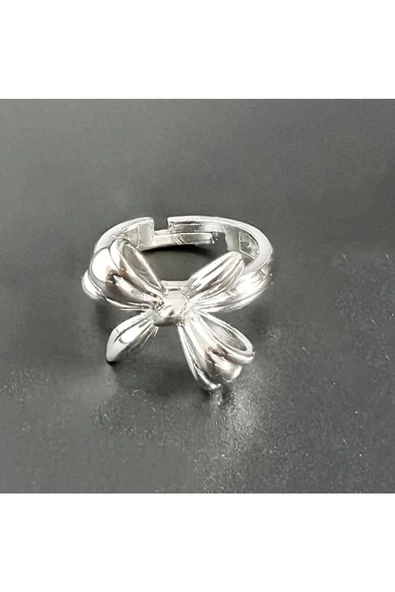 Fiyonk Modeli Gümüş Kaplama Bijuteri Yüzük 1 - Resim 2