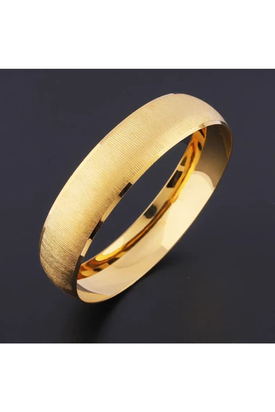 22 Ayar Altın Kaplama Yatay Çizgili Modeli Bijuteri Bilezik